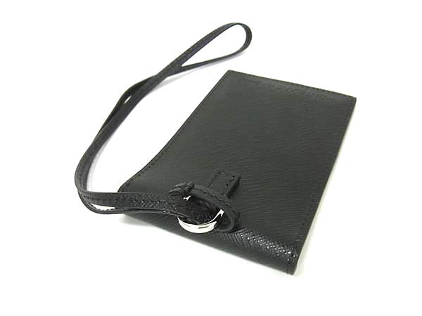 ■新品■未使用■ MONT BLANC モンブラン BMW コラボ レザー ラゲージタグ カードケース バッグチャーム ブラック系 FX1795 2