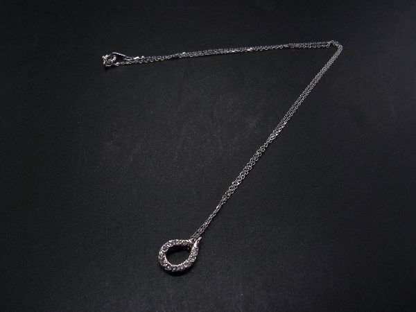 乐天商城 - ラインストーン ドロップモチーフ ネックレス ペンダント アクセサリー レディース シルバー系 DH3100