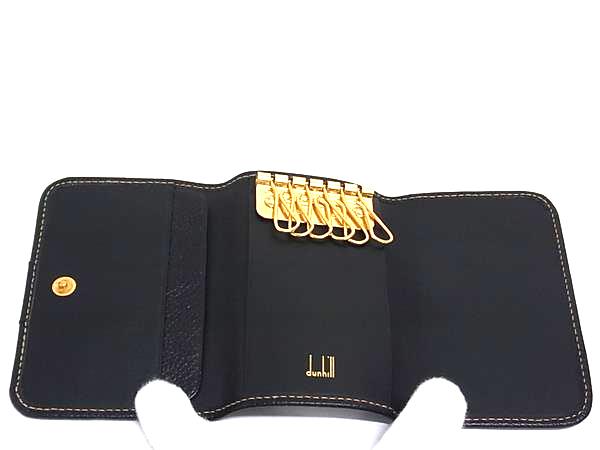■新品同様■ dunhill ダンヒル レザー 6連 キーケース 鍵入れ メンズ ブラック系 BN5901