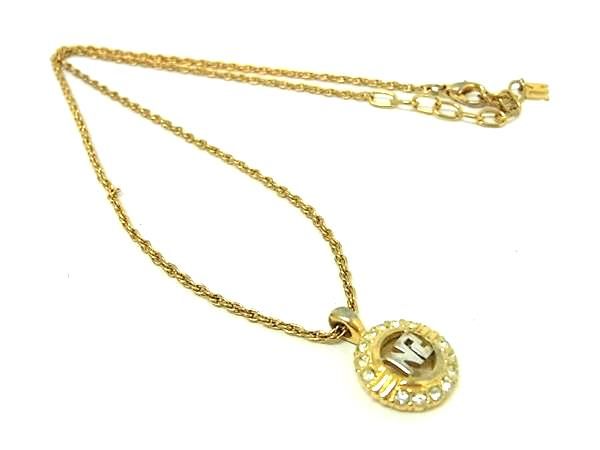 乐天商城 - ■美品■ NINA RICCI ニナリッチ ラインストーン ネックレス アクセサリー レディース ゴールド系 DD7312