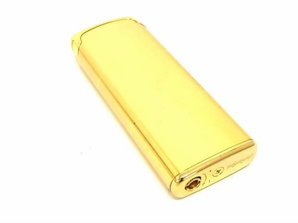 ■美品■ YVESSAINTLAURENT イヴサンローラン ライター 高級ガスライター 喫煙グッズ 喫煙具 レディース メンズ ゴールド系 DE9249