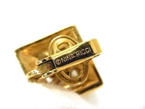 NINA RICCI ニナリッチ クリップ式 イヤリング アクセサリー レディース ゴールド...