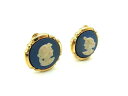 WEDGWOOD ウェッジウッド クリップ式 イヤリング アクセサリー レディース ネイビー系×ゴールド系 DF2898