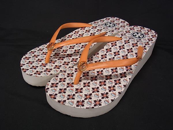 TORY BURCH トリーバーチ 総柄 ビーチサンダル 靴 シューズ マルチカラー DH0162