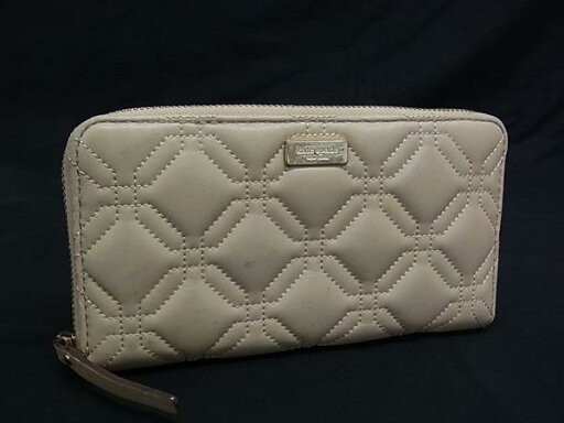 ■美品■ kate spade ケイトスペード レザー ラウンドファスナー 長財布 ウォレット 小銭入れ 札入れ カード入れ ベージュ系 DI1713 ■美品■ kate spade ケイトスペード レザー ラウンドファスナー 長財布 ウォレット 小銭入れ 札入れ カード入れ ベージュ系 DI1713