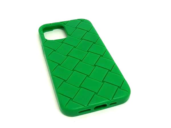 ■美品■ BOTTEGA VENETA ボッテガヴェネタ イントレチャート ラバー iPhone 12/12Pro 対応 アイフォンケース グリーン系 BT4575