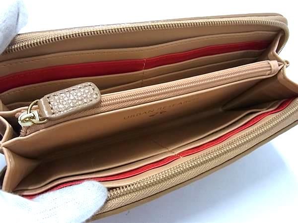 ■新品同様■ URBAN RESEARCH アーバンリサーチ レザー ラウンドファスナー 長財布 ウォレット 札入れ レディース ブラウン系 DE8840