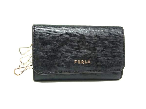 乐天商城 - ■美品■ FURLA フルラ レザー 4連キーケース 鍵入れ レディース ブラック系 DL0054