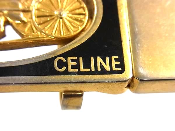 pleasure-Store 楽天市場店のCELINE セリーヌ バックルのみ ベルトバックル ベルト用金具 紳士 メンズ ゴールド系×ブラック系 DL1107｜アングル3