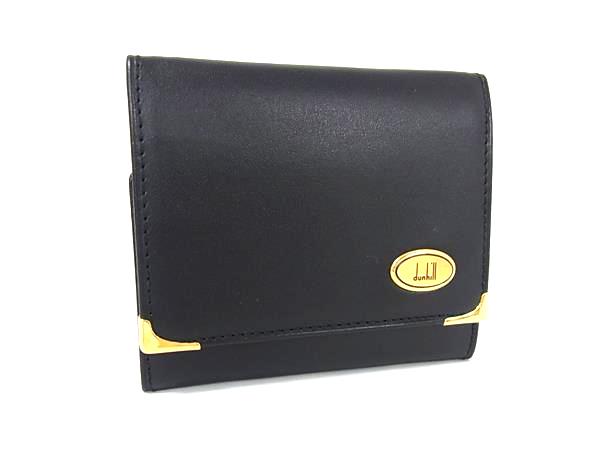 ■新品同様■ dunhill ダンヒル レザー コインケース コインパース 小銭入れ メンズ レディース ブラック系 FK8449
