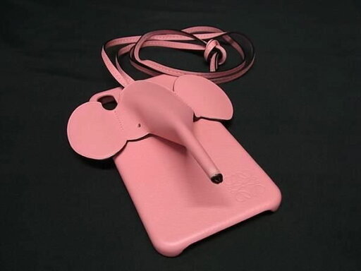 ■極美品■ LOEWE ロエベ アナグラム レザー エレファント ストラップ i phone XS MAX対応 アイフォン スマホケース ピンク系 BK1723 ■極美品■ LOEWE ロエベ アナグラム レザー エレファント ストラップ i phone XS MAX対応 アイフォン スマホケース ピンク系 BK1723