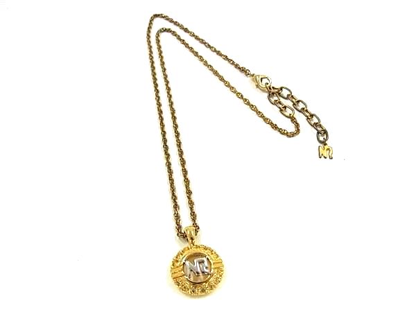 NINA RICCI ニナリッチ ラインストーン ネックレス ペンダント アクセサリー レディース ゴールド系 DI5231