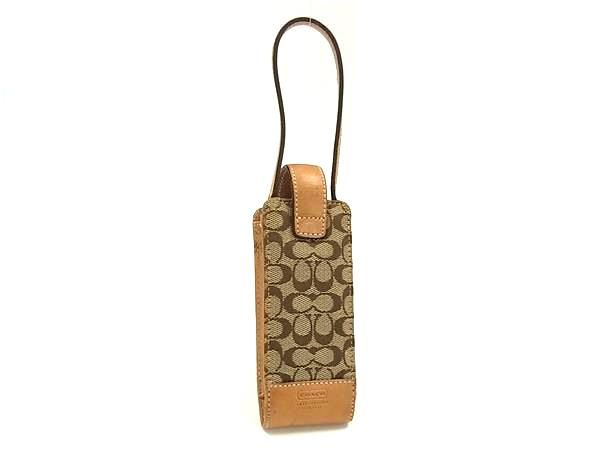 COACH コーチ シグネチャー キャンバス メガネケース サングラスケース シガレットケース メンズ レディース ブラウン系 DL6100