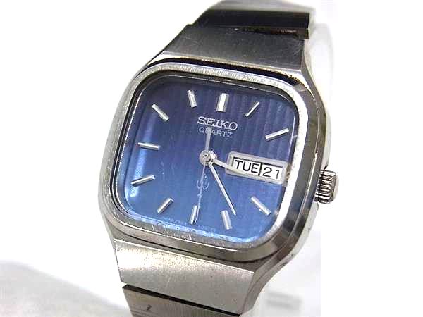 Kinetic Auto Relay - SEIKO セイコー 7903-5000 SS 生活防水 クォーツ 腕時計 ウォッチ メンズ シルバー系×ブルー系 DM9951