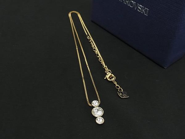 乐天商城 - ■新品同様■ SWAROVSKI スワロフスキー ストーン ネックレス ペンダント アクセサリー レディース ゴールド系 BK6964