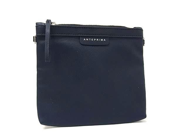 アンテプリマ ■美品■ ANTEPRIMA アンテプリマ レザー マルチポーチ マルチケース 小物入れ レディース ネイビー系 DE4877
