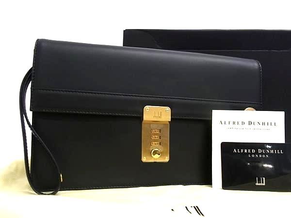 セカンドバッグ ■新品■未使用■ dunhill ダンヒル レザー ダイヤルロック式 クラッチバッグ セカンドバッグ メンズ ブラック系 BJ1475