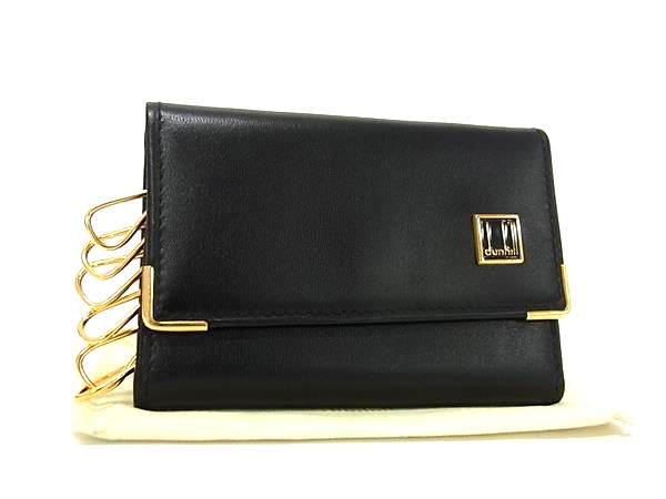 ■新品同様■ dunhill ダンヒル レザー 6連 キーケース 鍵入れ メンズ レディース ブラック系 BL9291