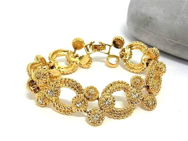 ■新品同様■ NINA RICCI ニナリッチ ヴィンテージ ブレスレット アクセサリー レディース ゴールド系 BQ1617