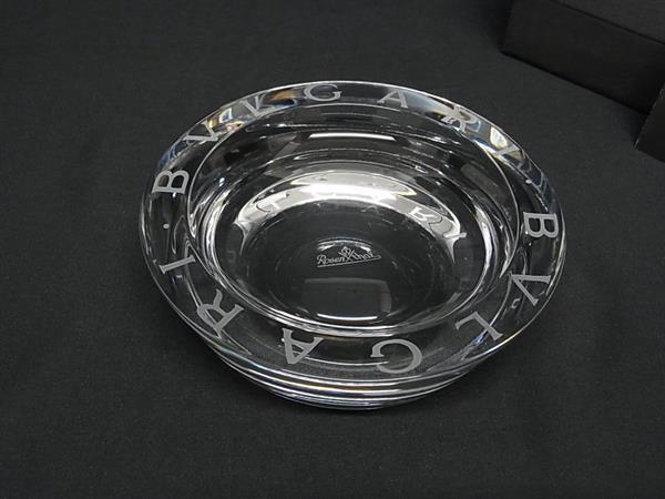 ■新品同様■ BVLGARI ブルガリ Rosenthal ローゼンタール 灰皿 アッシュトレイ 小物入れ インテリア クリア FR8353