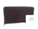■新品同様■ PRARE プレリー レザー ラウンドファスナー 長財布 ウォレット メンズ ブラウン系 BK5065(4)