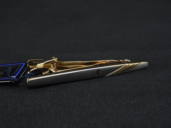 乐天商城 - ■美品■ YVESSAINTLAURENT イヴサンローラン ネクタイピン タイピン ビジネス 紳士 メンズ シルバー系 DL8663