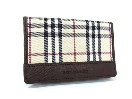 ■新品同様■ BURBERRY バーバリー ノバチェック ナイロン×レザー カードケース カード入れ 名刺入れ ベージュ系×ブラウン系 FP1279 ■新品同様■ BURBERRY バーバリー ノバチェック ナイロン×レザー カードケース カード入れ 名刺入れ ベージュ系×ブラウン系 FP1279