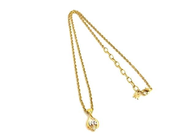 乐天商城 - ■美品■ NINA RICCI ニナリッチ ラインストーン ネックレス ペンダント アクセサリー レディース ゴールド系 DE5289