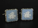 WEDGWOOD ウェッジウッド ジャスパー カメオ カフス カフリンクス アクセサリー メンズ ライトブルー系×ゴールド系 DF4334 冠婚葬祭 結婚式 葬...