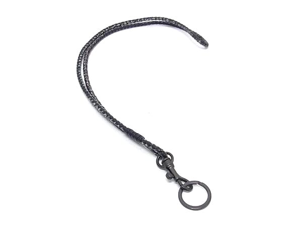 ■極上■本物■新品■未使用■ BOTTEGA VENETA ボッテガヴェネタ イントレチャート パイソン×レザー ネックストラップ BT5990