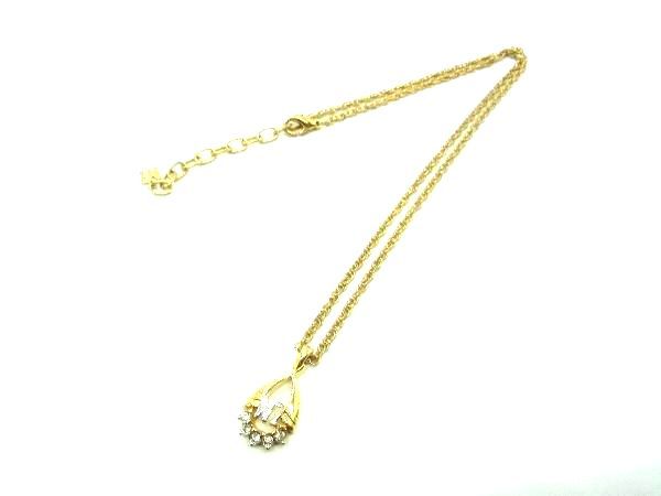 NINA RICCI ニナリッチ ラインストーン ネックレス ペンダント アクセサリー レディース ゴールド系 DF0041