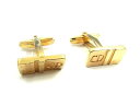 ChristianDior クリスチャンディオール ロゴプレート カフスボタン カフスリンクス アクセサリー 紳士 メンズ ゴールド系 DF6252 冠婚葬祭 ...