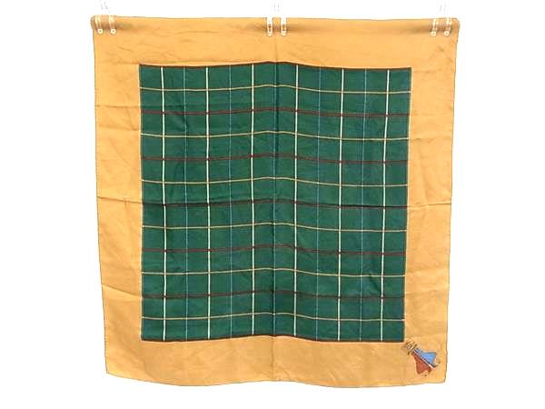 BURBERRY バーバリー チェック柄 スカーフ ショール ストール レディース グリーン系×ブラウン系 DK8146