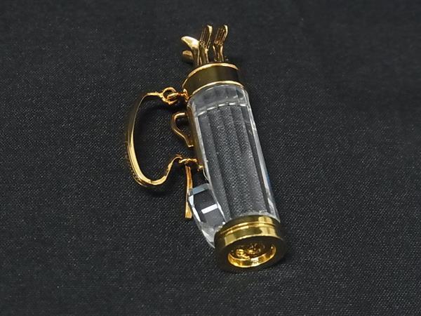 SWAROVSKI スワロフスキー In a Class of Their Own ゴルフバッグ オブジェ 置物 インテリア ゴールド系 DL7737