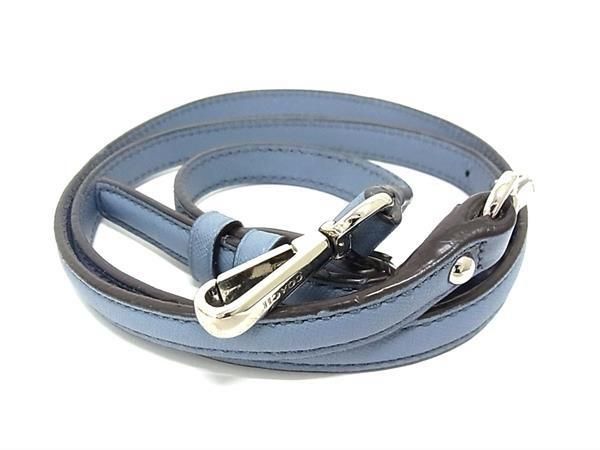 ■美品■ COACH コーチ レザー バッグ用 ショルダーストラップ 肩掛け レディース ライトブルー系 AZ9769