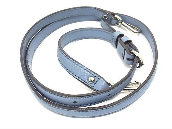 ■美品■ COACH コーチ レザー バッグ用 ショルダーストラップ 肩掛け レディース ライトブルー系 AZ9769