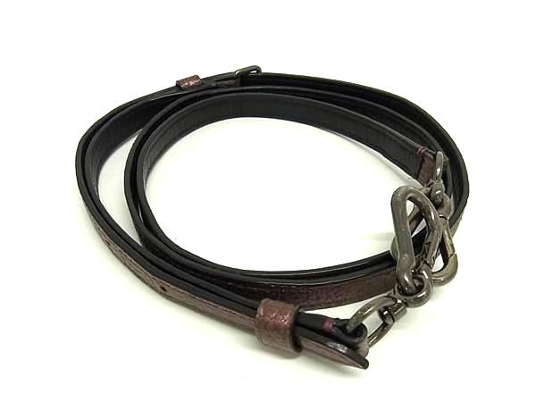 ■美品■ COACH コーチ レザー バッグ用 ショルダーストラップ 斜め掛け レディース メンズ メタリックボルドー系 BL1536