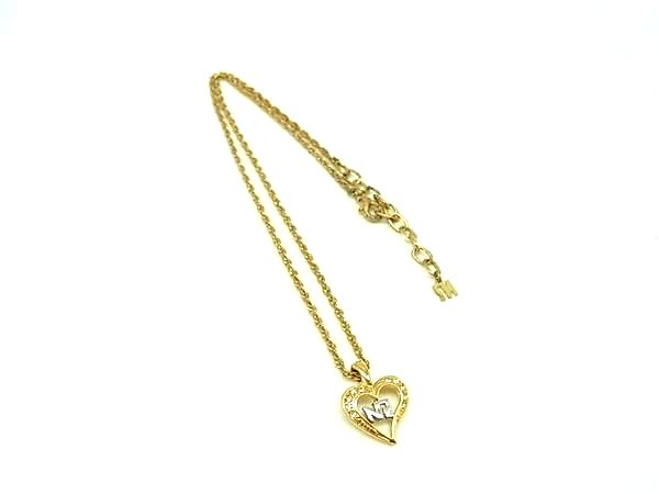 乐天商城 - NINA RICCI ニナリッチ ラインストーン ハート ネックレス ペンダント アクセサリー レディース ゴールド系 DH7197