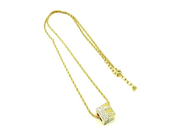 樂天商城 - ■美品■ NINA RICCI ニナリッチ ラインストーン ネックレス ペンダント アクセサリー レディース ゴールド系 DH7199