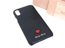 ■極美品■ miumiu ミュウミュウ 5ZH058 マドラスラブ レザー iPhoneX/XS 対応 アイフォンケース スマホケース ブラック系 FB3176