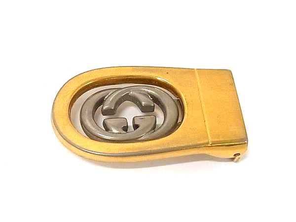 GUCCI グッチ インターロッキングG バックルのみ ベルトバックル ベルト金具 メンズ レディース ゴールド系×シルバー系 DM1668