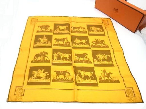 ■新品■未使用■ HERMES エルメス カレ40 プチカレ シルク100% 馬 ホース ハンカチ スカーフ メンズ レディース イエロー系 AE7759アZ ■新品■未使用■ HERMES エルメス カレ40 プチカレ シルク100% 馬 ホース ハンカチ スカーフ メンズ レディース イエロー系 AE7759アZ