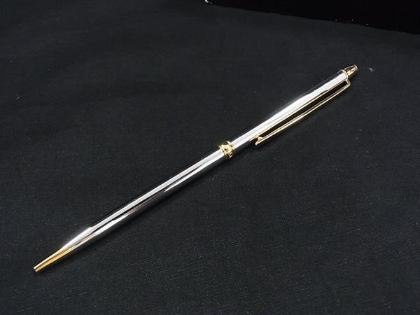 ■極美品■ MIKIMOTO ミキモト 本真珠 アコヤ真珠 パール約4mm ツイスト式 ボールペン 筆記用具 文房具 シルバー系 DI1031