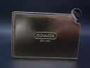 ■美品■ COACH コーチ レザー カードミラー 鏡 メイク用品 レディース ゴールド系 DY0458