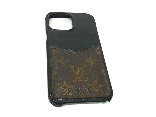 LOUIS VUITTON ヴィトン モノグラム M46053 モノグラム バンパー iPhone 13Pro Max アイフォンケース ブラック系×ブラウン系 FE5962
