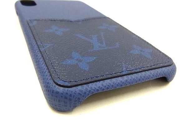 ■新品同様■ LOUIS VUITTON ルイヴィトン M30273 タイガ バンパー iPhone Xs MAX iPhoneケース スマホケース ブルー系 BL4248