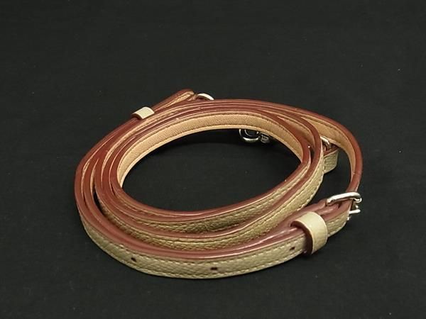 ■美品■ COACH コーチ レザー バッグ用 ショルダーストラップ 肩掛け 斜め掛け レディース グレージュ系 FD7782