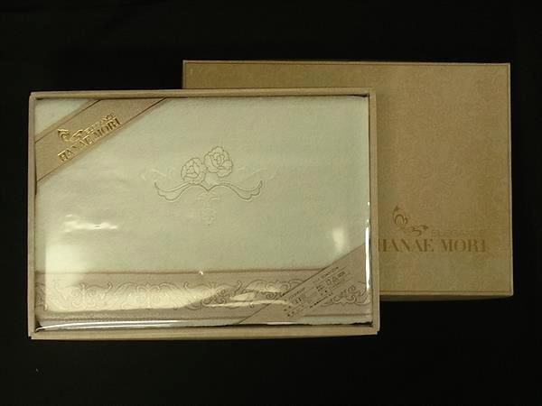 乐天商城 - HANAE MORI ハナエモリ コットン100％ バスタオル ビーチタオル レディース アイボリー系×ブラウン系 DE4820