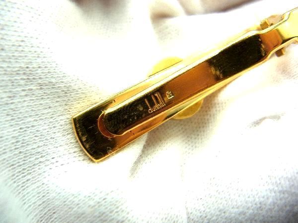pleasure-Store 楽天市場店のdunhill ダンヒル ロゴモチーフ ネクタイピン タイクリップ アクセサリー 紳士 メンズ ゴールド系 DF0760 冠婚葬祭 結婚式 葬式｜アングル3