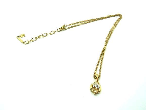 Red Coral - ■美品■ NINA RICCI ニナリッチ ラインストーン ネックレス ペンダント アクセサリー レディース ゴールド系 DF0797